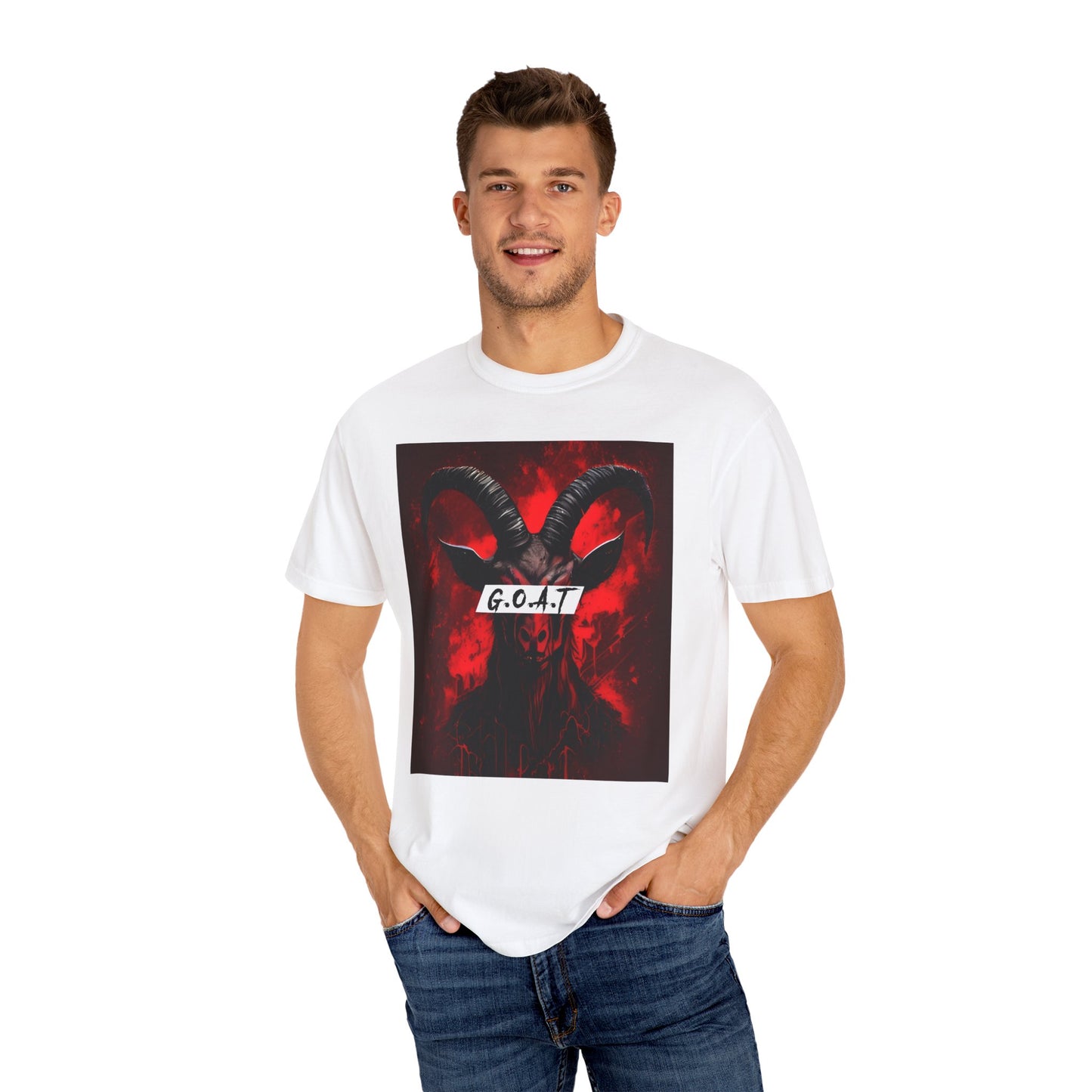 The Goat Graphic Tee Goat Tshirt Shirt Unisex Garment-Dyed T-shirt