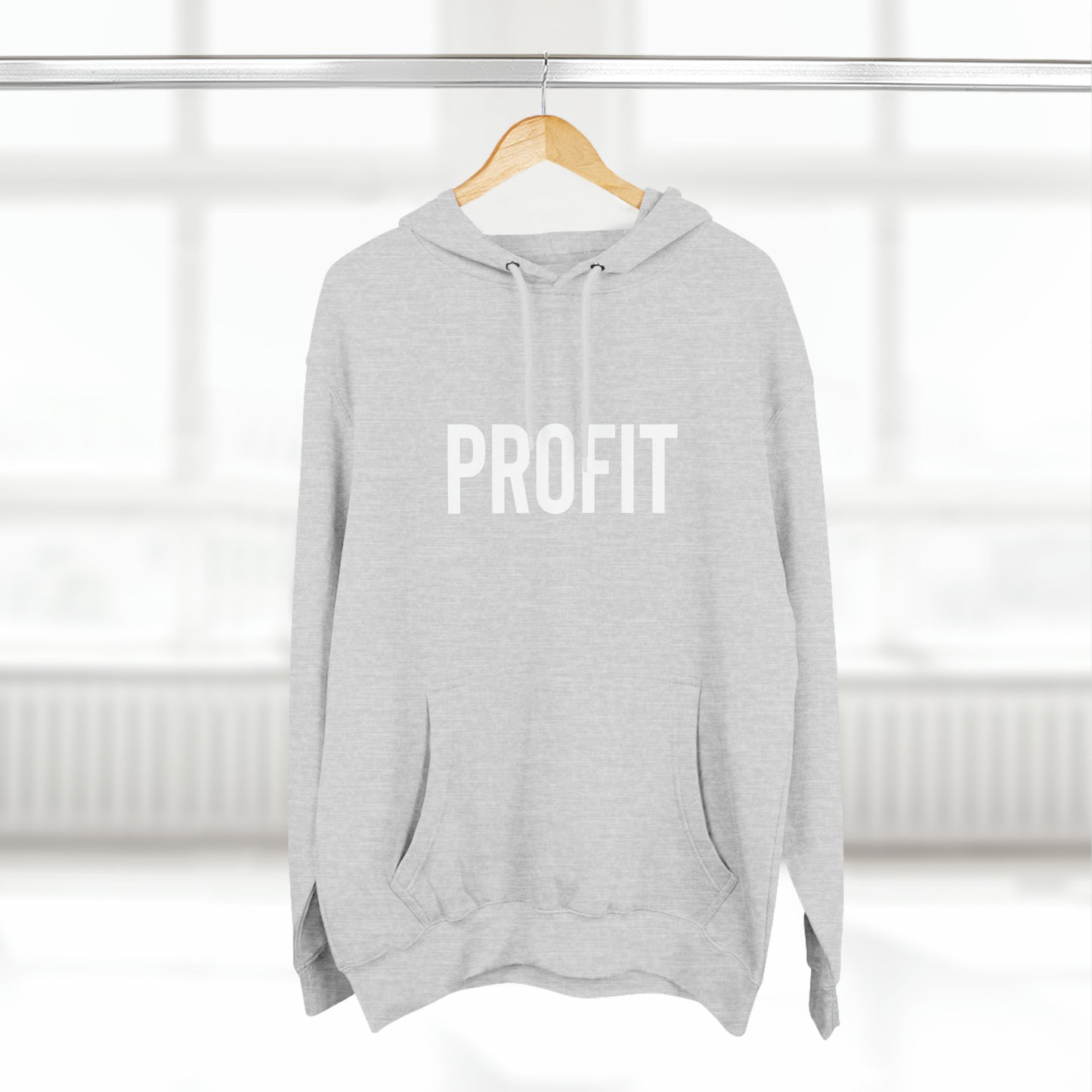 Profit Letter Graphic Hoodie Three-Panel Fleece Hoodie