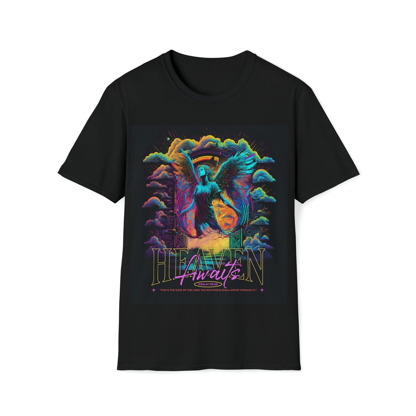 Heaven Await Graphic Tshirt Cotton Unisex Softstyle T-Shirt