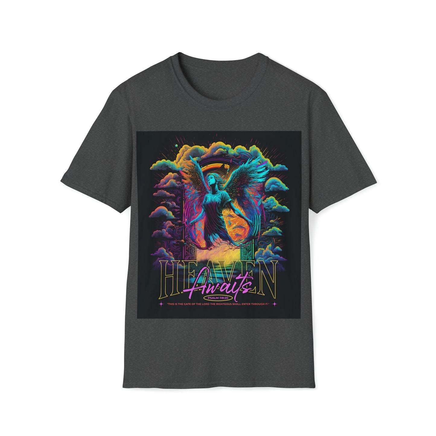 Heaven Await Graphic Tshirt Cotton Unisex Softstyle T-Shirt