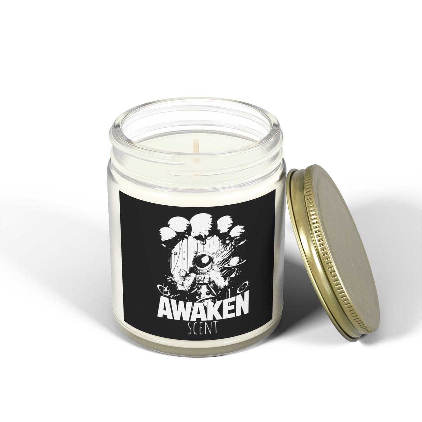 Awaken Scented Candle - Coconut Apricot Wax (4oz, 9oz) - Aromatherapy for Mindfulness & Relaxation