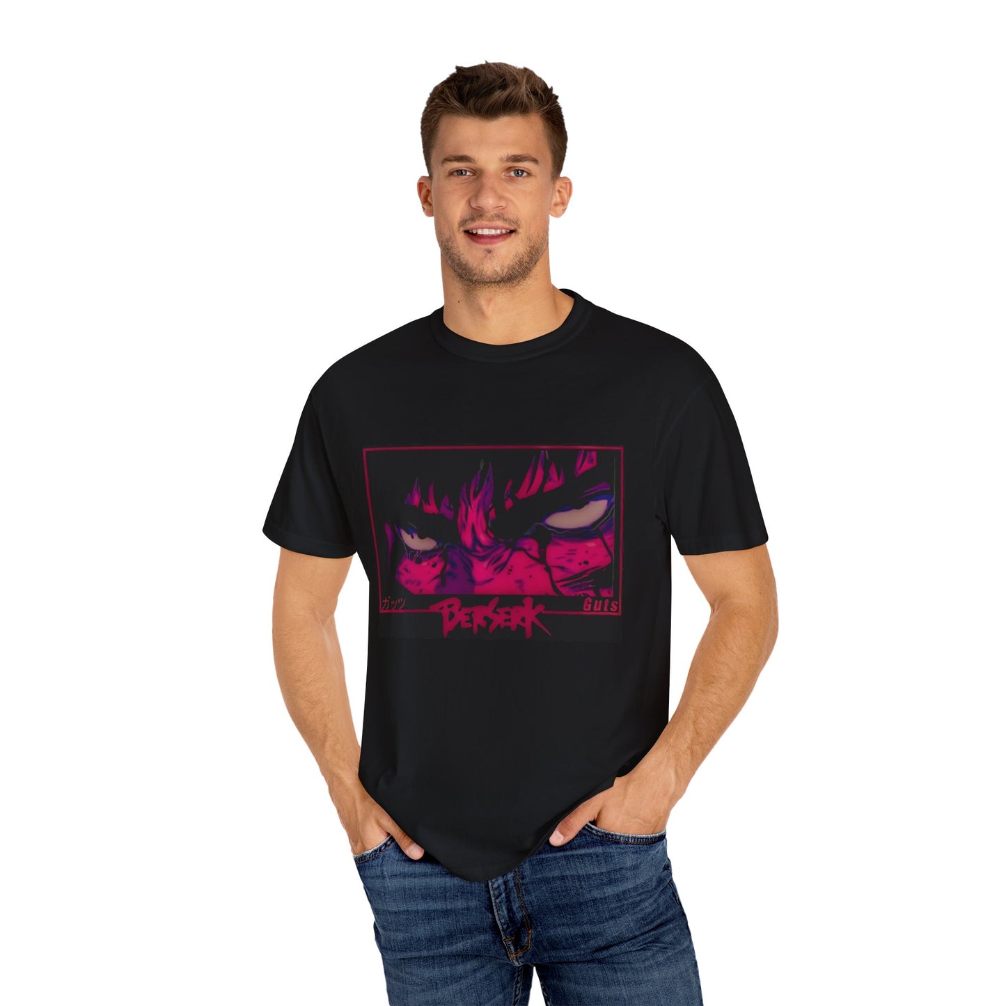 Guts Graphic Tee Shirt Cool Graphic Tshirt Vibrant Color Graphic Classic Tee Vintage Color Tshirt Unisex Garment-Dyed T-shirt