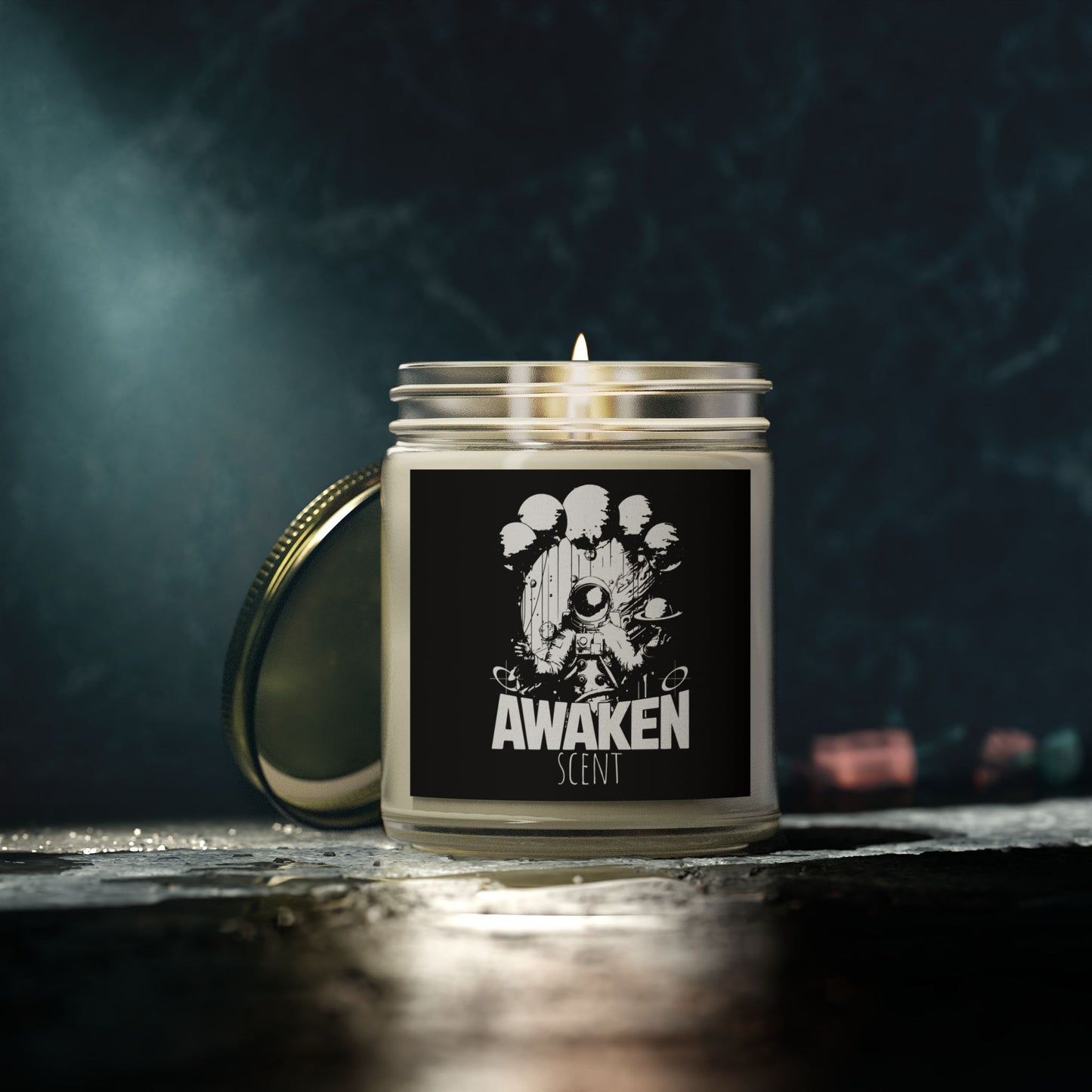 Awaken Scented Candle - Coconut Apricot Wax (4oz, 9oz) - Aromatherapy for Mindfulness & Relaxation