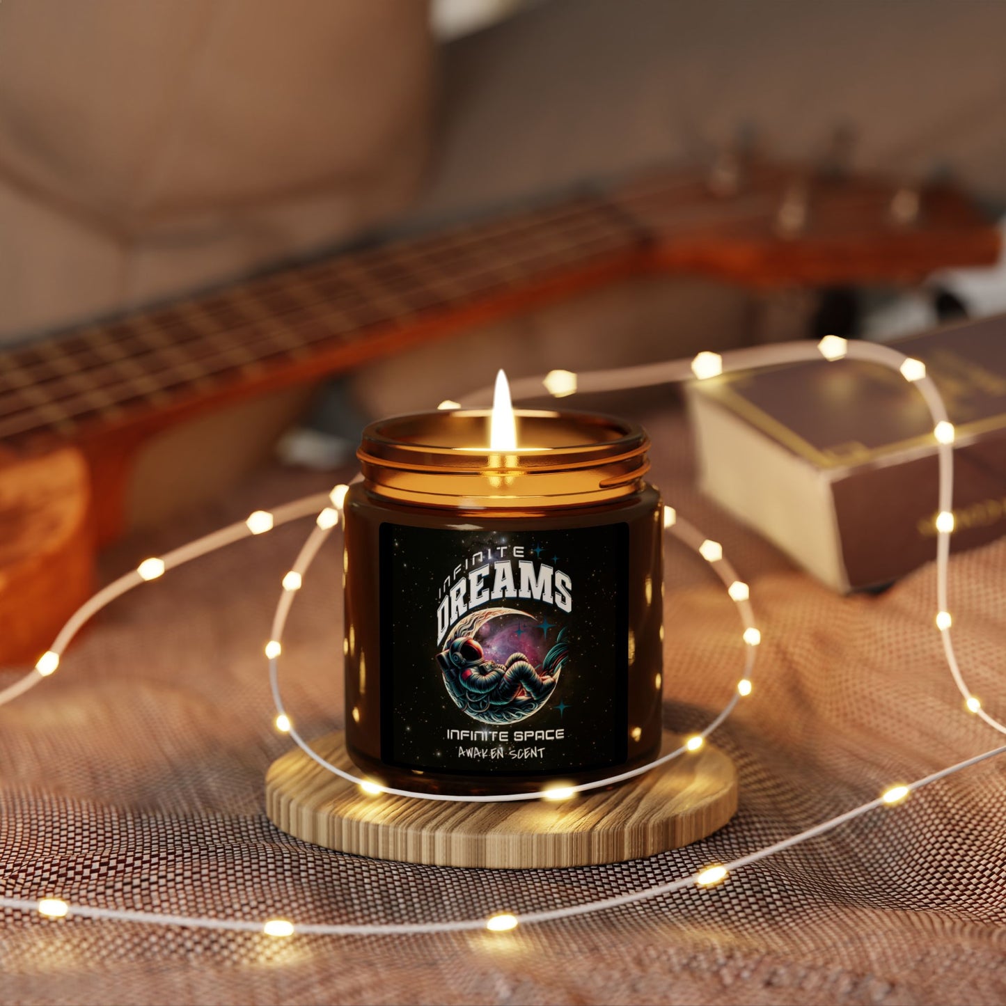 Infinite Space Scented Soy Candle - Multi-Size Amber Jar for Relaxation & Ambiance