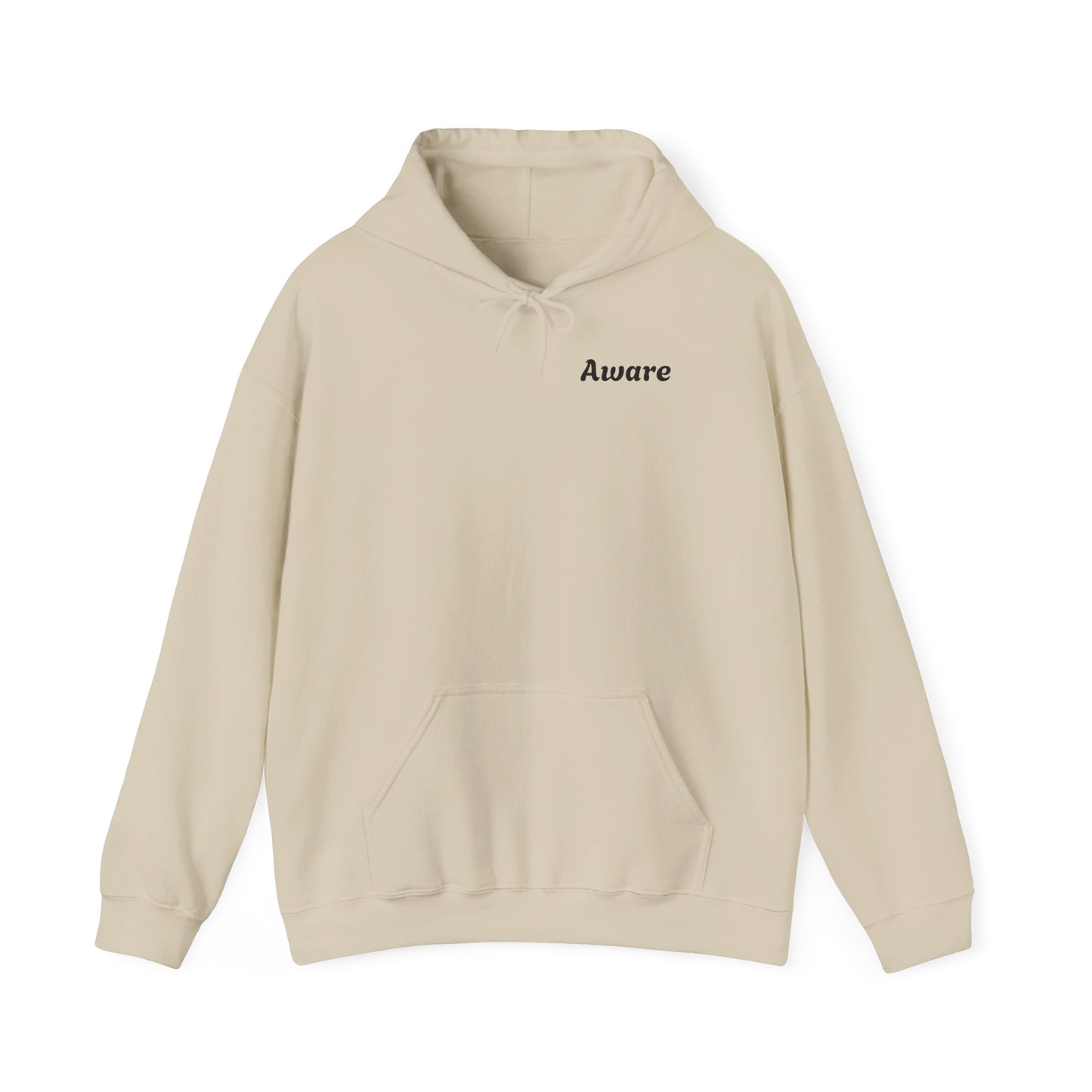 Aware Graphic Letter Unisex Heavy Blend™ Hooded Sweatshirt