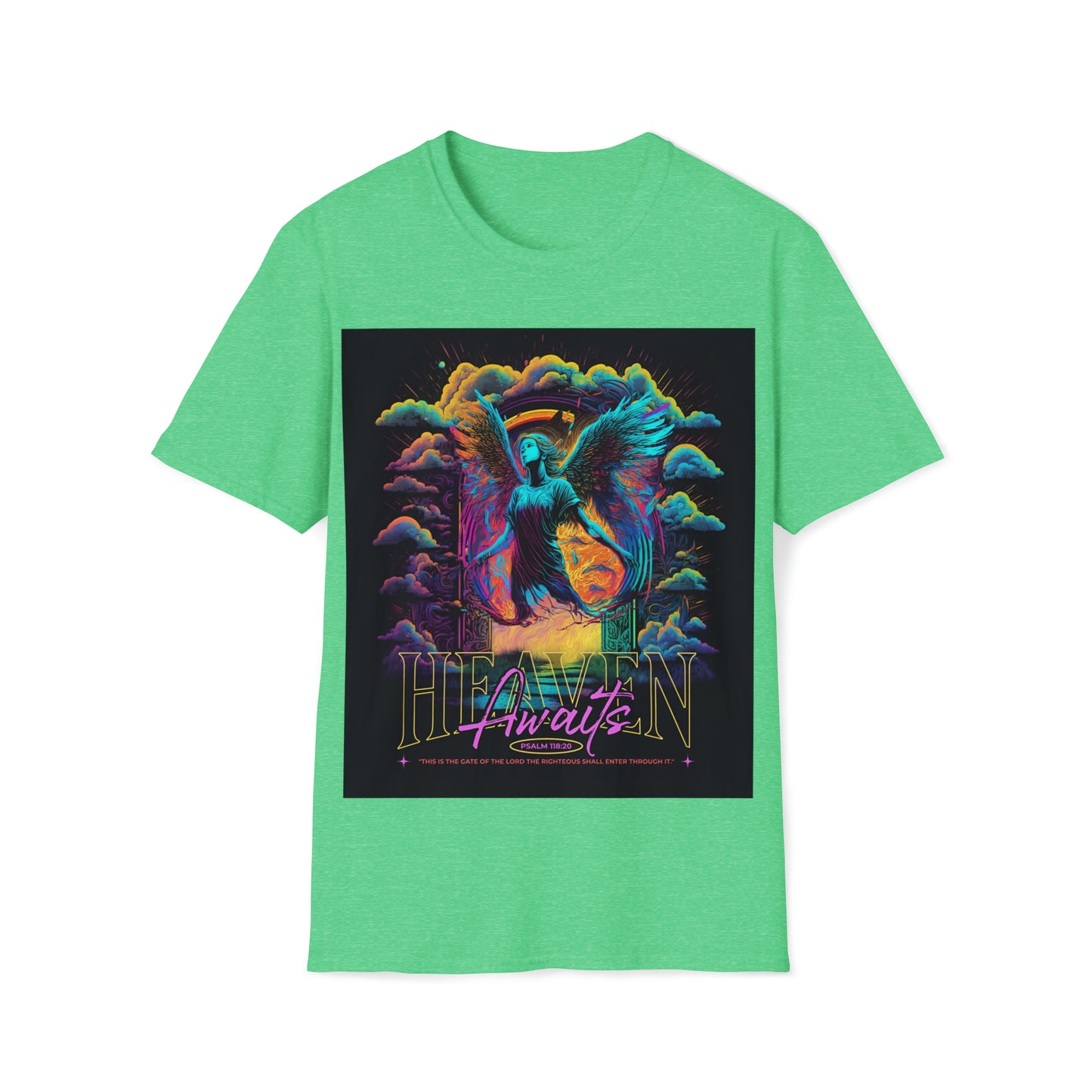 Heaven Await Graphic Tshirt Cotton Unisex Softstyle T-Shirt