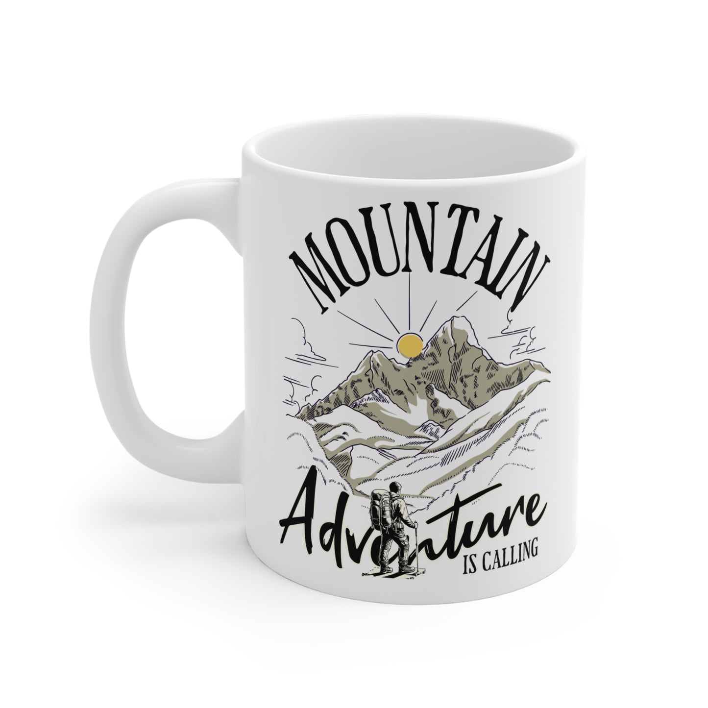 Mountain Adventure Mug – 11oz Coffee Cup for Outdoor Enthusiasts