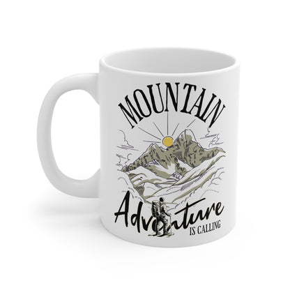 Mountain Adventure Mug – 11oz Coffee Cup for Outdoor Enthusiasts