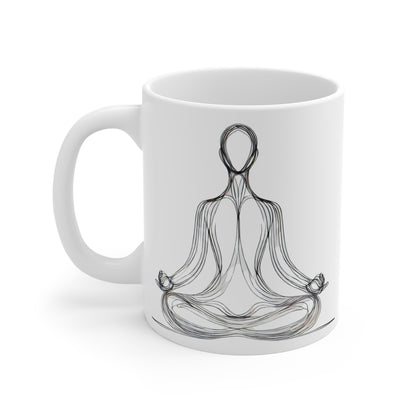Zen Meditation Mug 11oz | Mindfulness Coffee Cup for Relaxation | Perfect Gift for Yoga Lovers