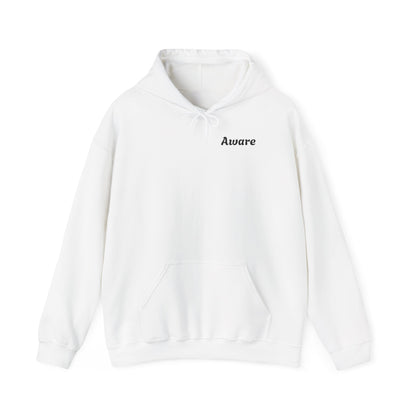 Aware Graphic Letter Unisex Heavy Blend™ Hooded Sweatshirt