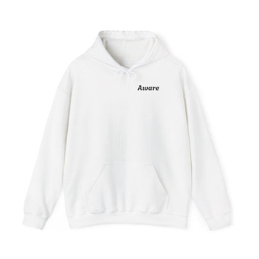 Aware Graphic Letter Unisex Heavy Blend™ Hooded Sweatshirt