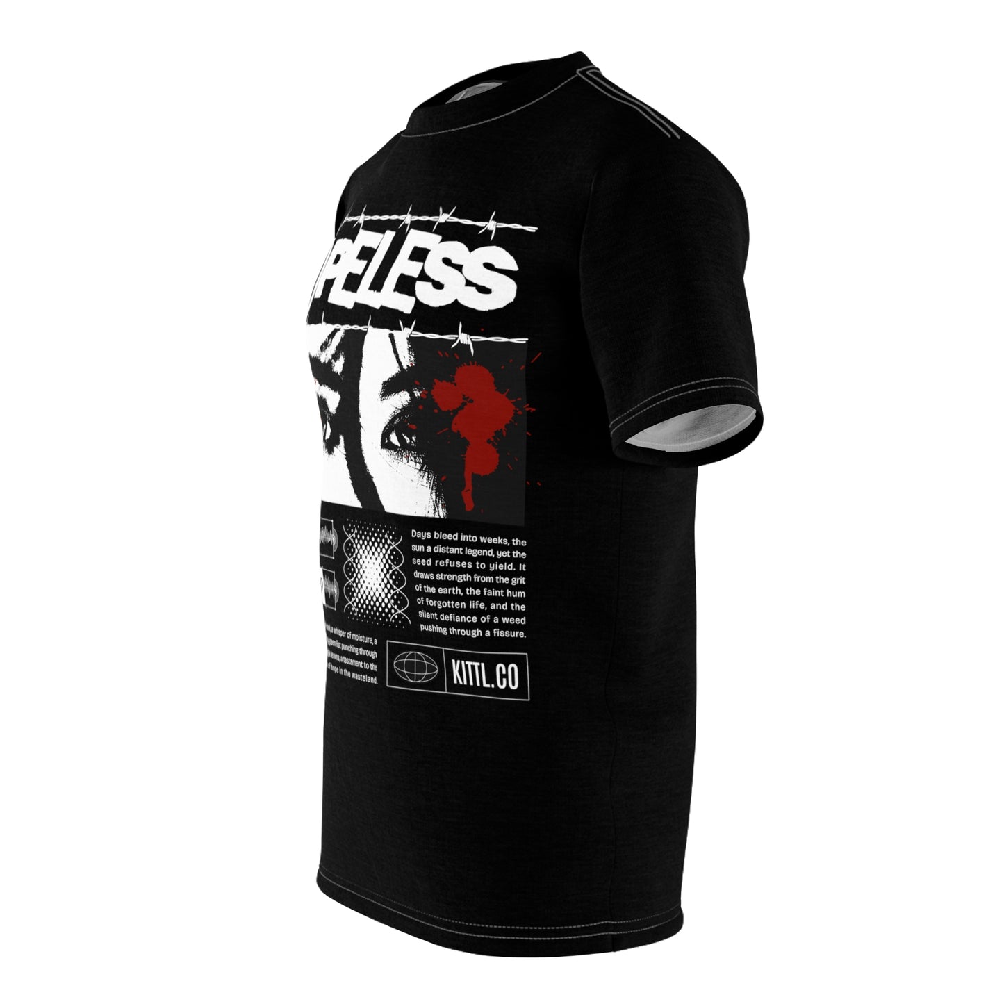 Hopeless Grapgic Tee shirt Urbanwear Graphic Tshirt Unisex Cut & Sew Tee (AOP)