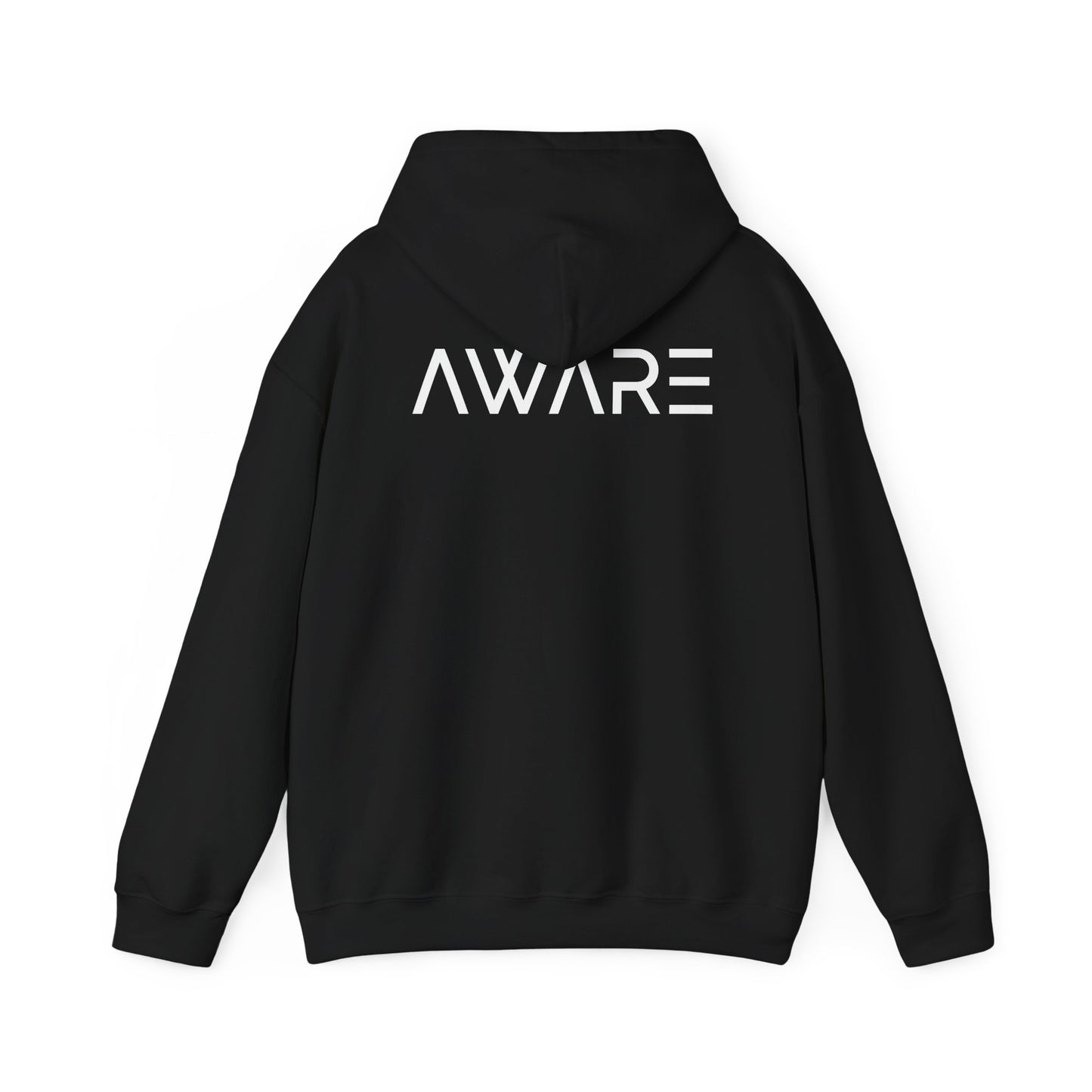 A Aware Graphic Letter Unisex Heavy Blend™ Hooded Sweatshirt