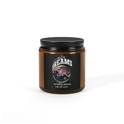 Infinite Space Scented Soy Candle - Multi-Size Amber Jar for Relaxation & Ambiance