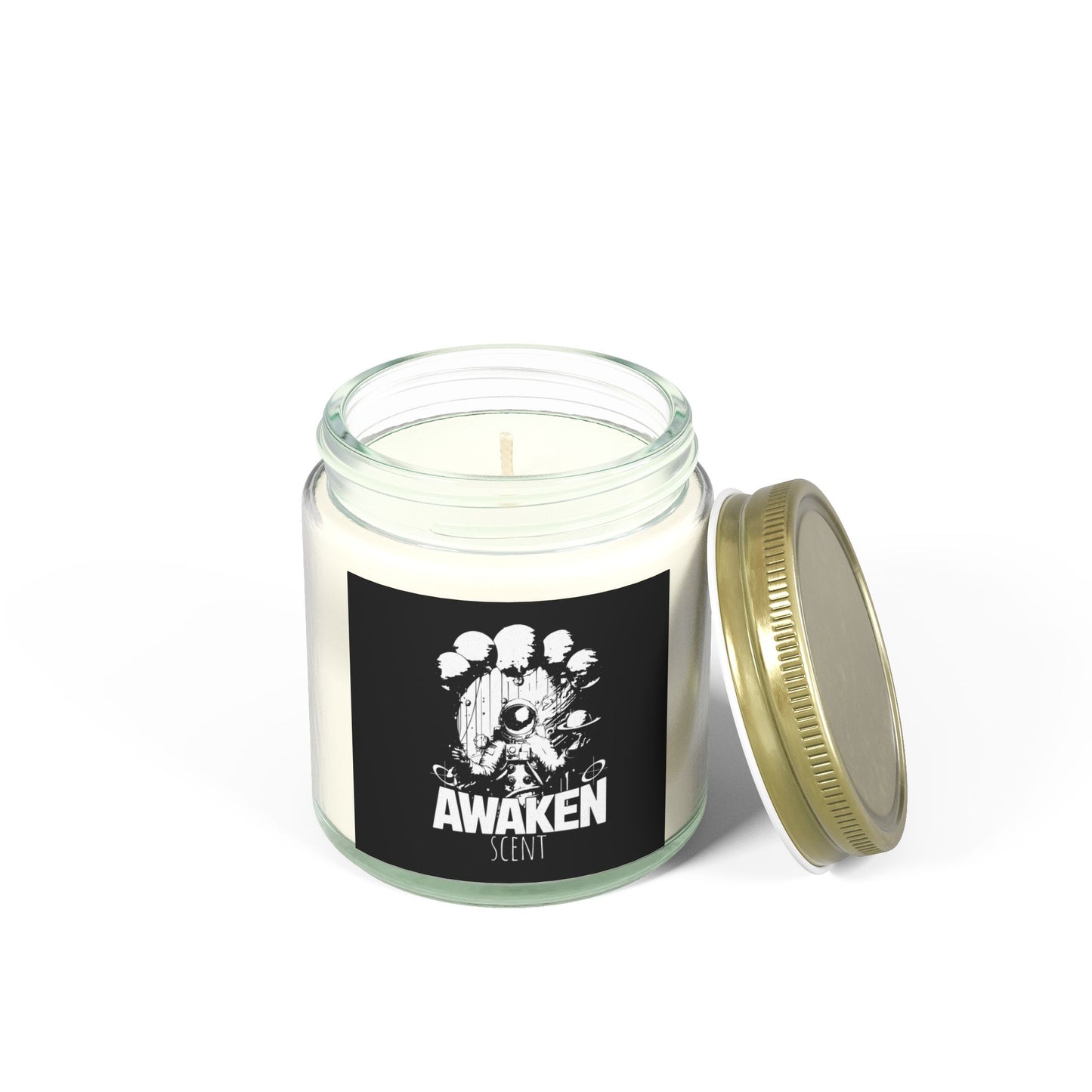 Awaken Scented Candle - Coconut Apricot Wax (4oz, 9oz) - Aromatherapy for Mindfulness & Relaxation