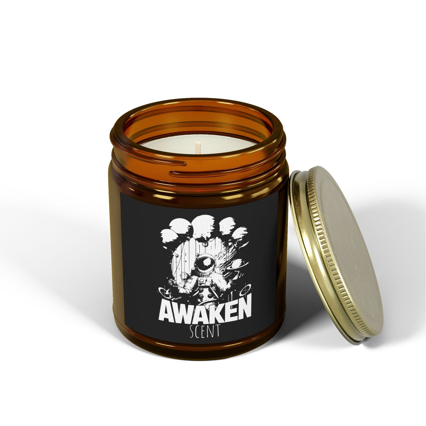 Awaken Scented Candle - Coconut Apricot Wax (4oz, 9oz) - Aromatherapy for Mindfulness & Relaxation