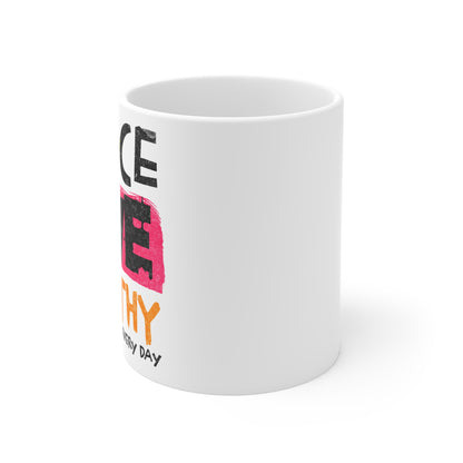 Peace Love Empathy Mug - 11oz Inspirational Coffee Cup for Kindness and Positivity