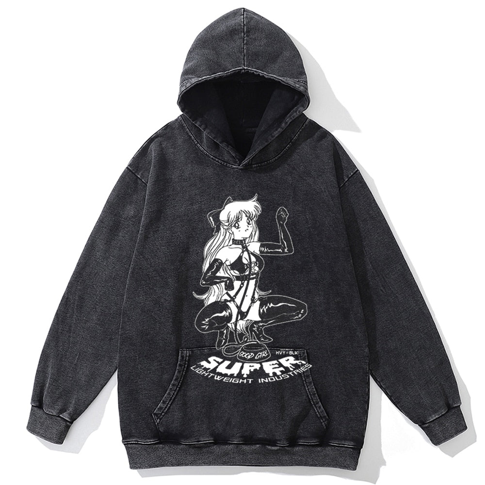 Autumn Fashion Long Sleeve Men Hoody Harajuku Sailor Moon Graphic Hoodies Sweatshirt Oversized Vintage Pullover Anime Hoodie