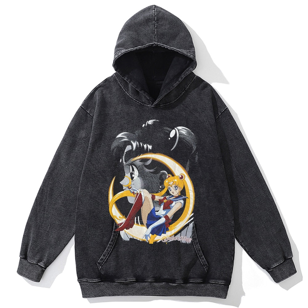 Autumn Fashion Long Sleeve Men Hoody Harajuku Sailor Moon Graphic Hoodies Sweatshirt Oversized Vintage Pullover Anime Hoodie