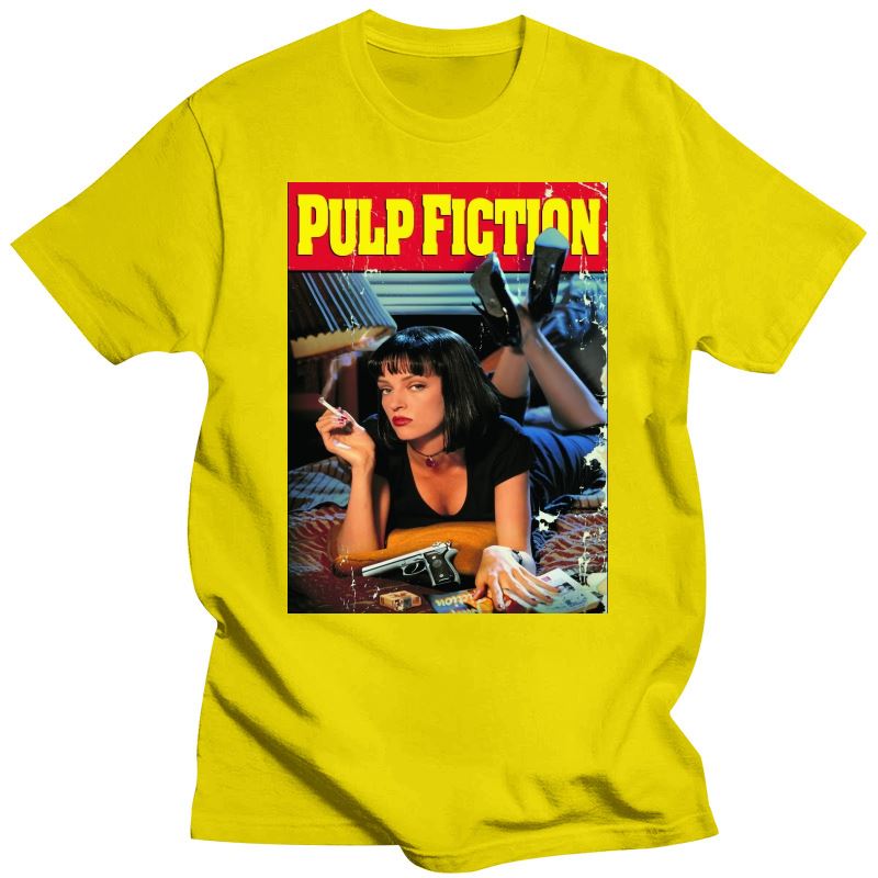 Pulp Fiction Poster T-Shirts 1994 Quentin Tarantino Tops Graphic Streetwear